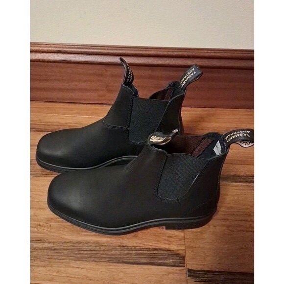 Blundstone Men's Classic Chelsea Black Leather Boots Elastic Sided Size 8 NWOB - Picture 2 of 8